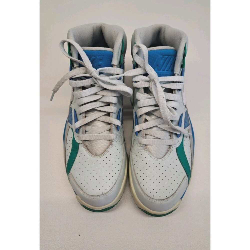 Nike Air Trainer Sc High Top Barely Grey/White-Blue Orbit 302346 US Men Size 9